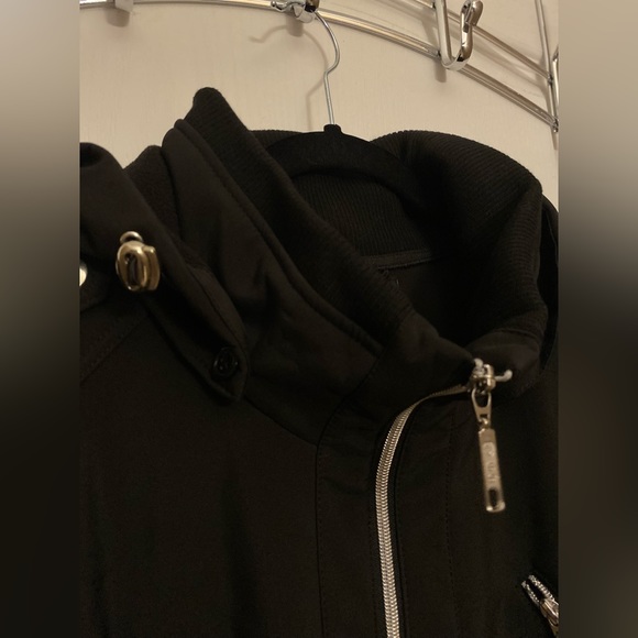 •SOLD• NWOT ActiveZone Plus Size Black Trench Coat 2X - Picture 3 of 6